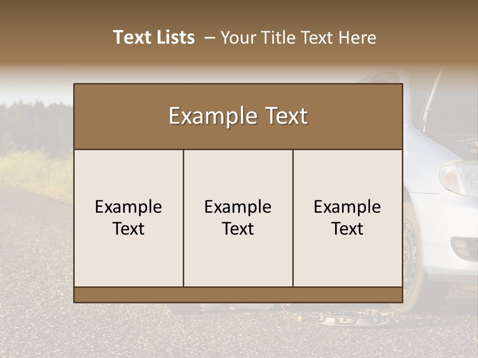 Photography Girl Car PowerPoint Template