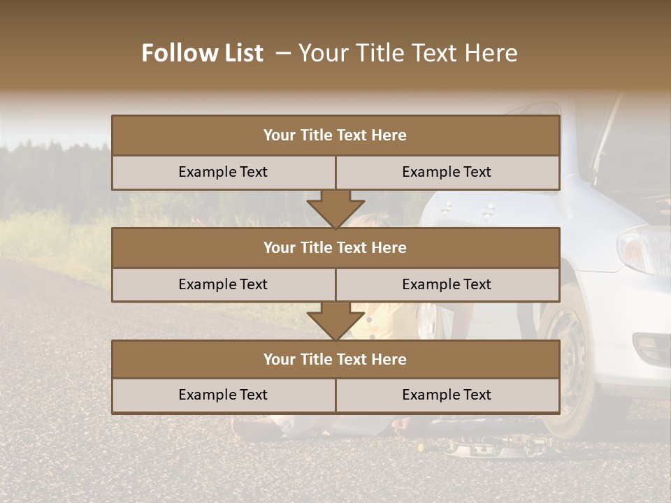 Photography Girl Car PowerPoint Template