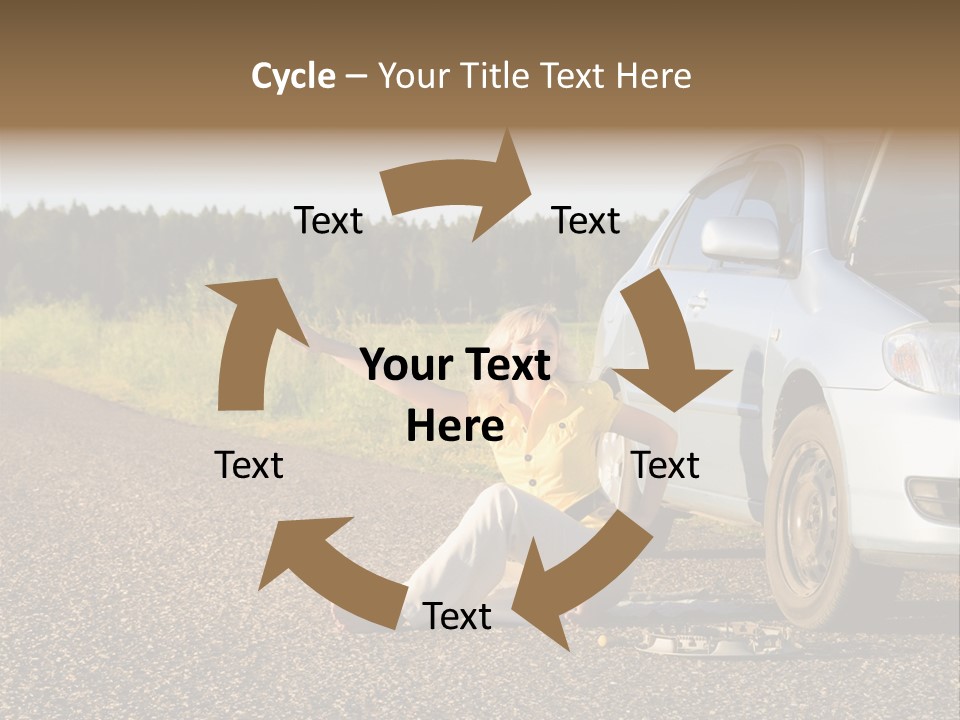 Photography Girl Car PowerPoint Template