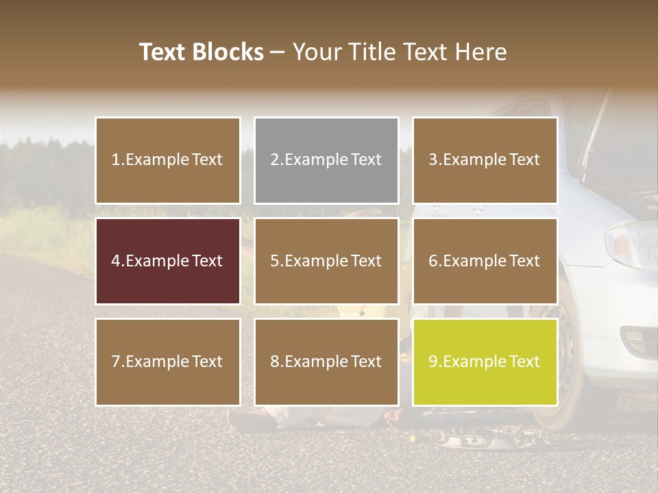 Photography Girl Car PowerPoint Template