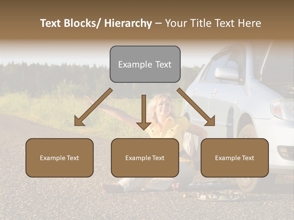 Photography Girl Car PowerPoint Template