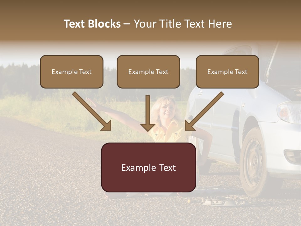 Photography Girl Car PowerPoint Template