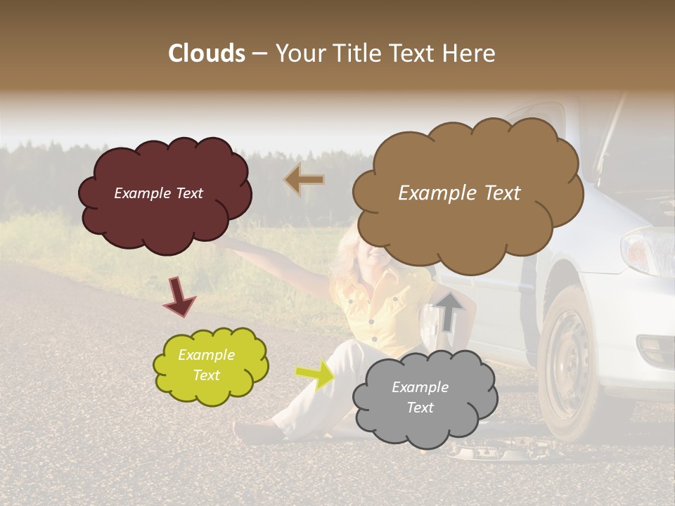 Photography Girl Car PowerPoint Template