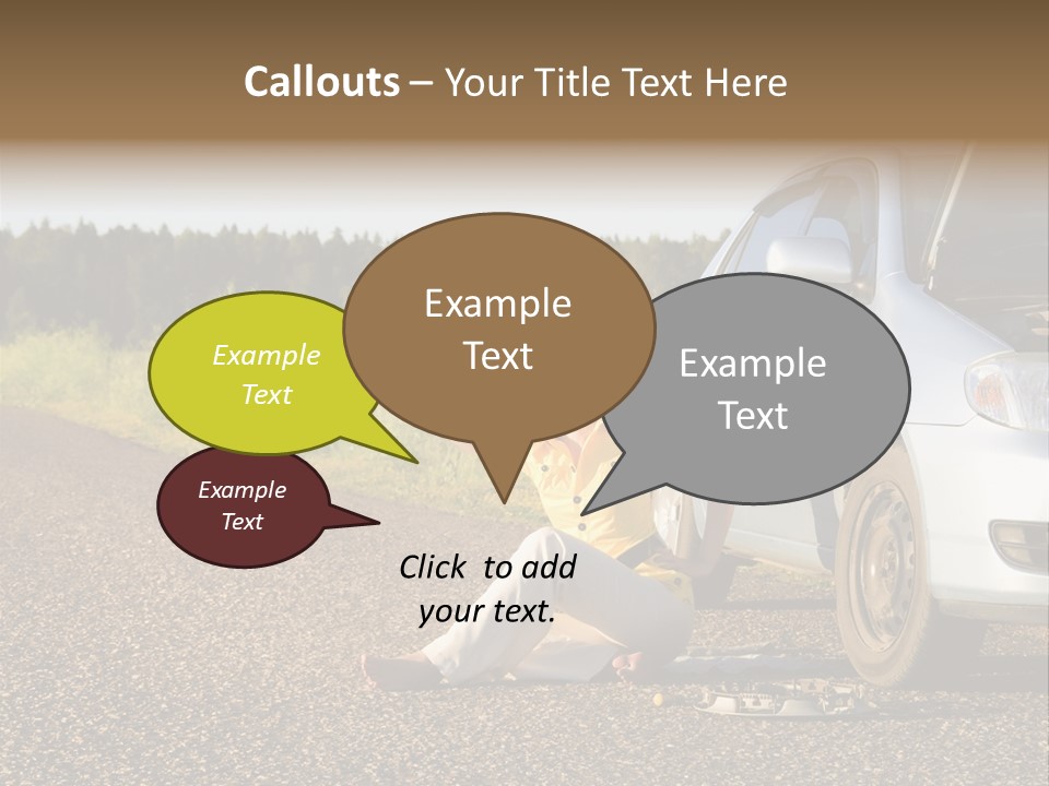 Photography Girl Car PowerPoint Template