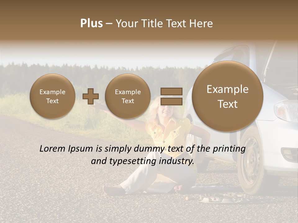 Photography Girl Car PowerPoint Template