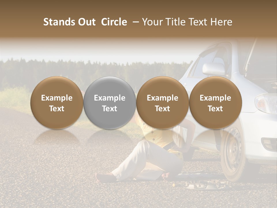 Photography Girl Car PowerPoint Template