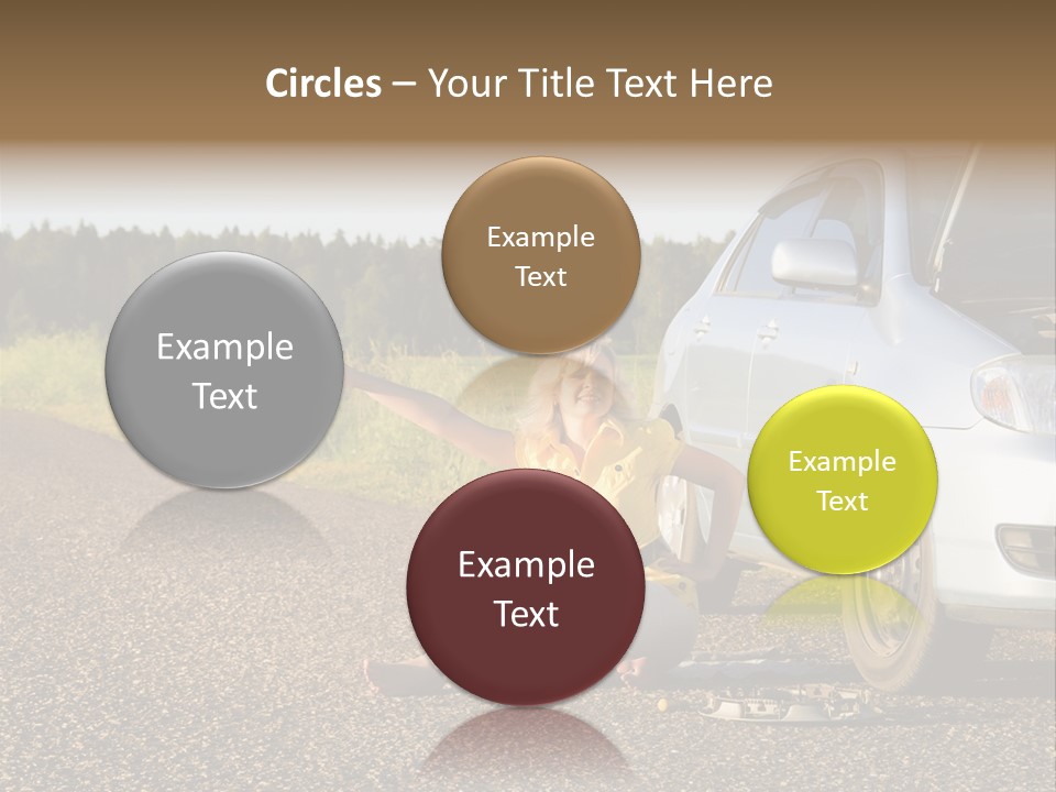 Photography Girl Car PowerPoint Template