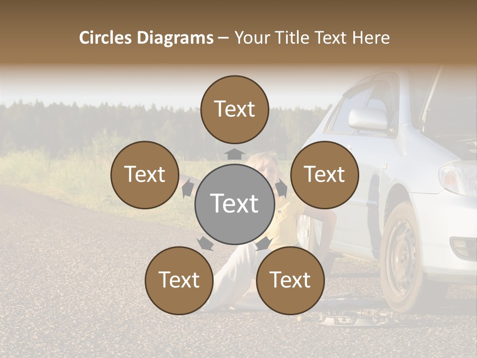 Photography Girl Car PowerPoint Template