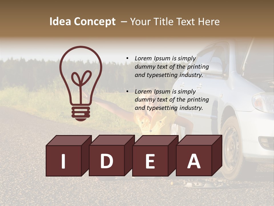 Photography Girl Car PowerPoint Template