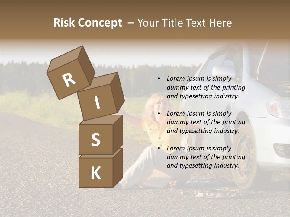 Photography Girl Car PowerPoint Template