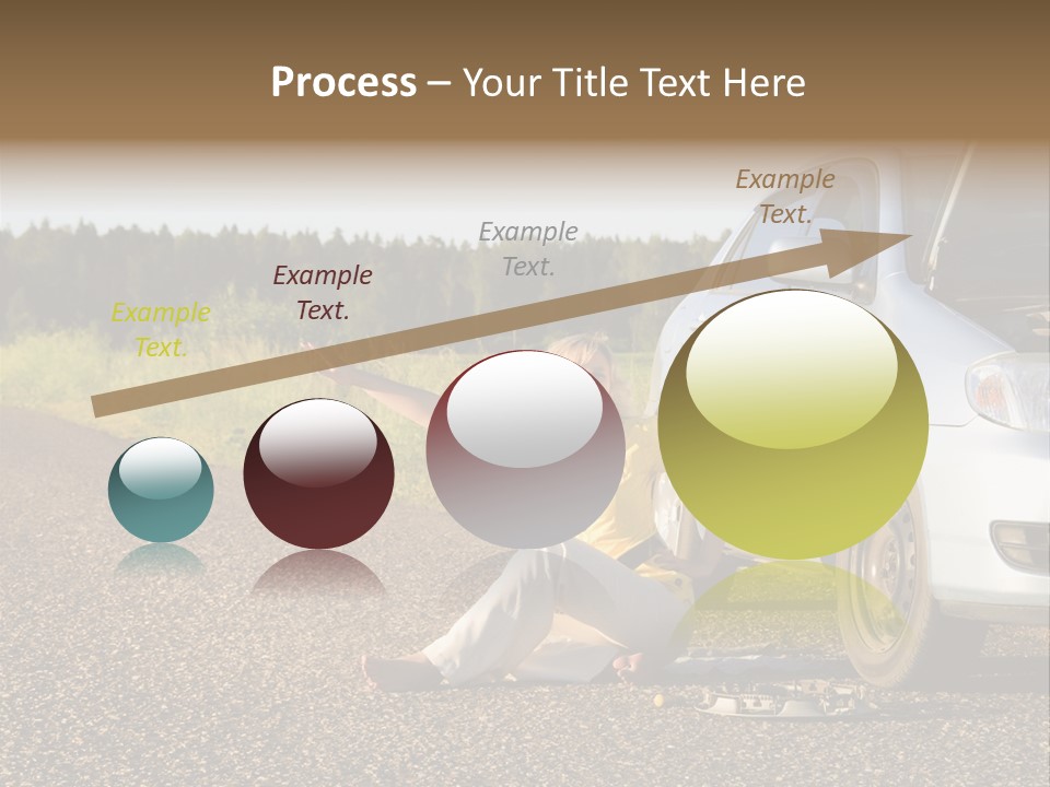 Photography Girl Car PowerPoint Template