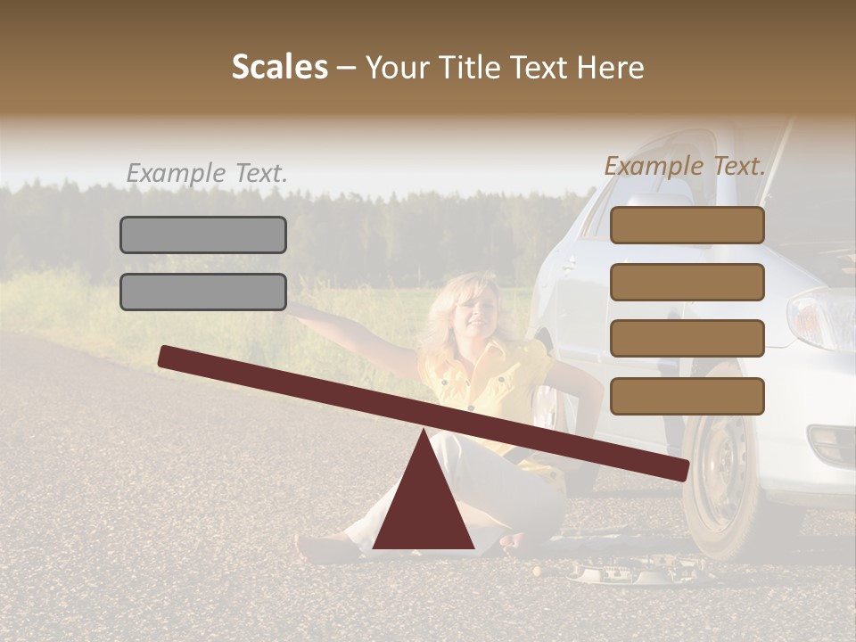 Photography Girl Car PowerPoint Template