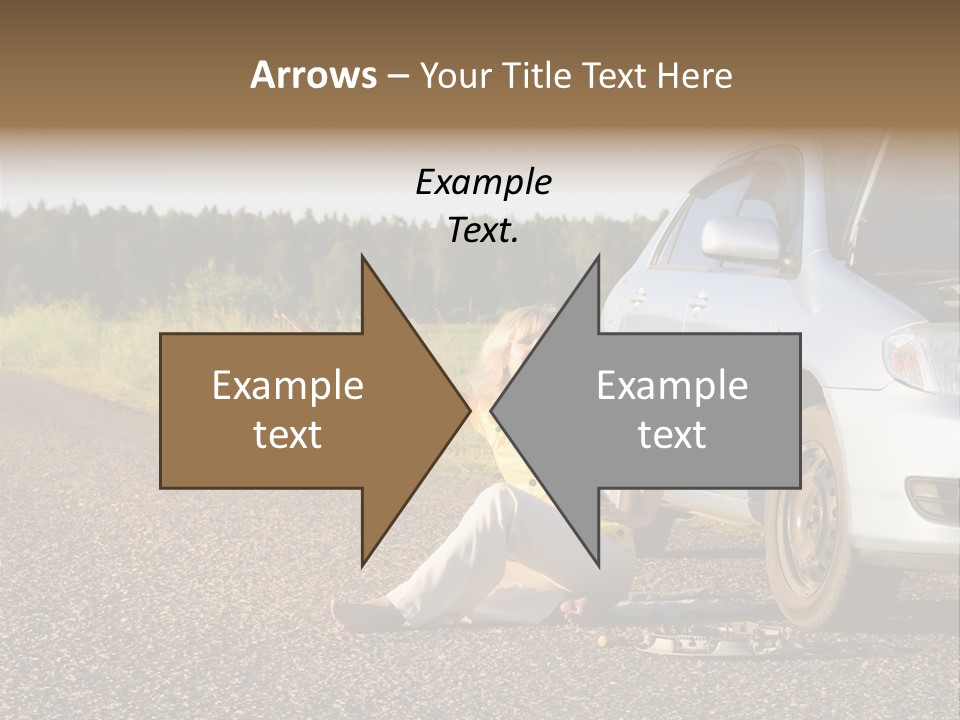 Photography Girl Car PowerPoint Template