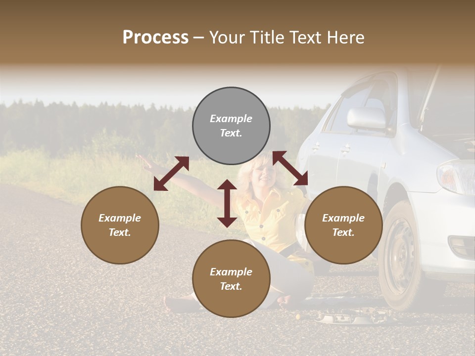 Photography Girl Car PowerPoint Template