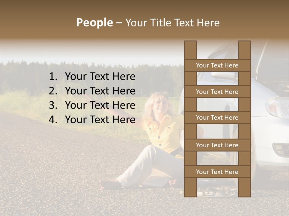 Photography Girl Car PowerPoint Template