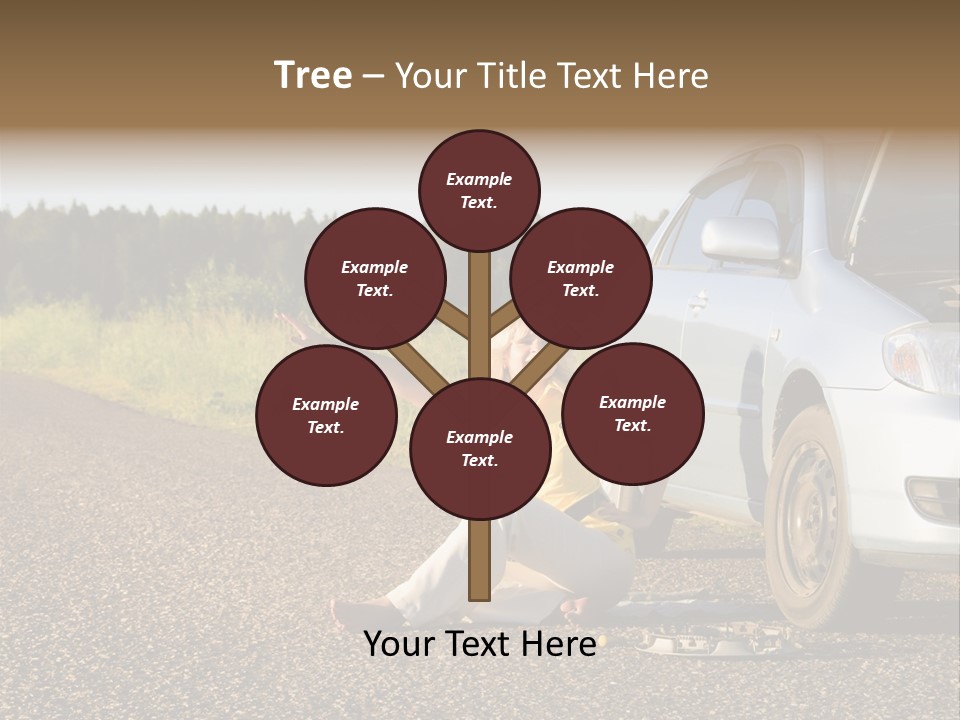 Photography Girl Car PowerPoint Template
