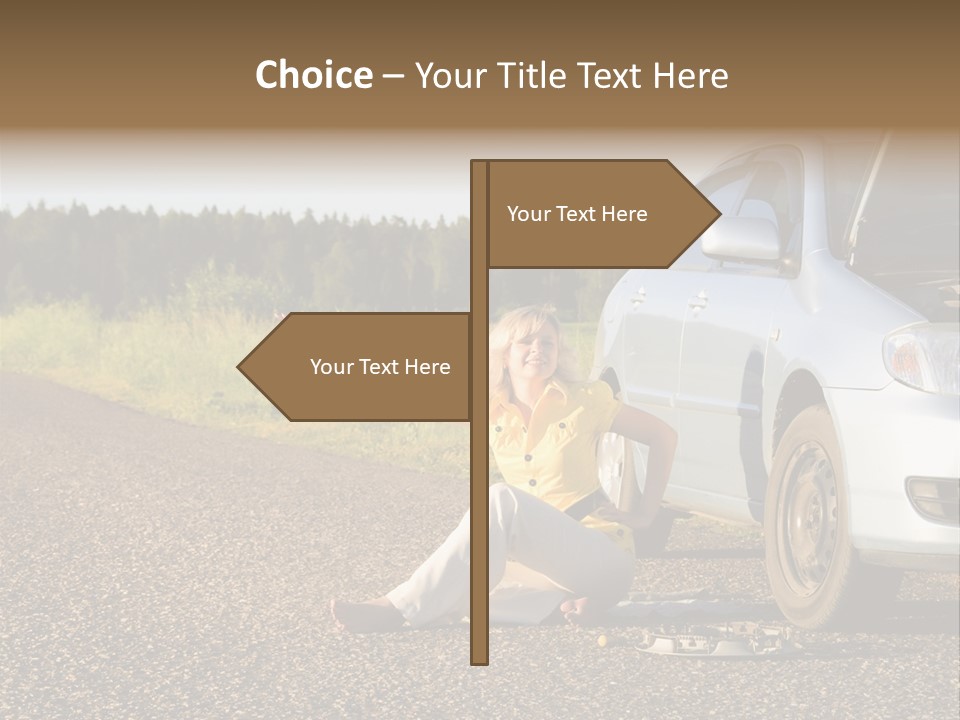 Photography Girl Car PowerPoint Template