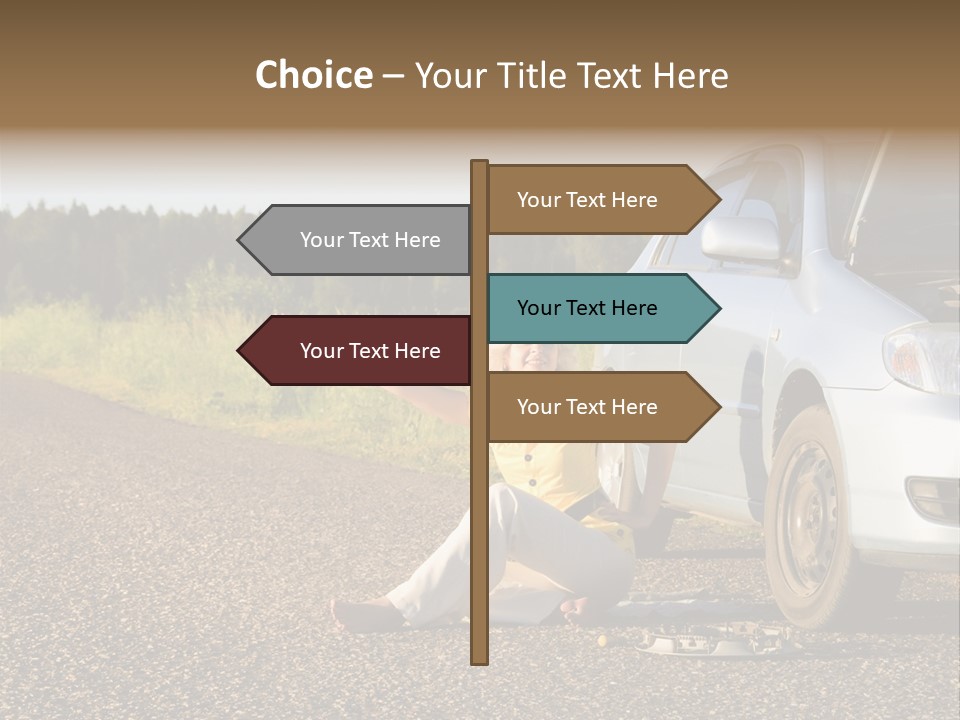 Photography Girl Car PowerPoint Template