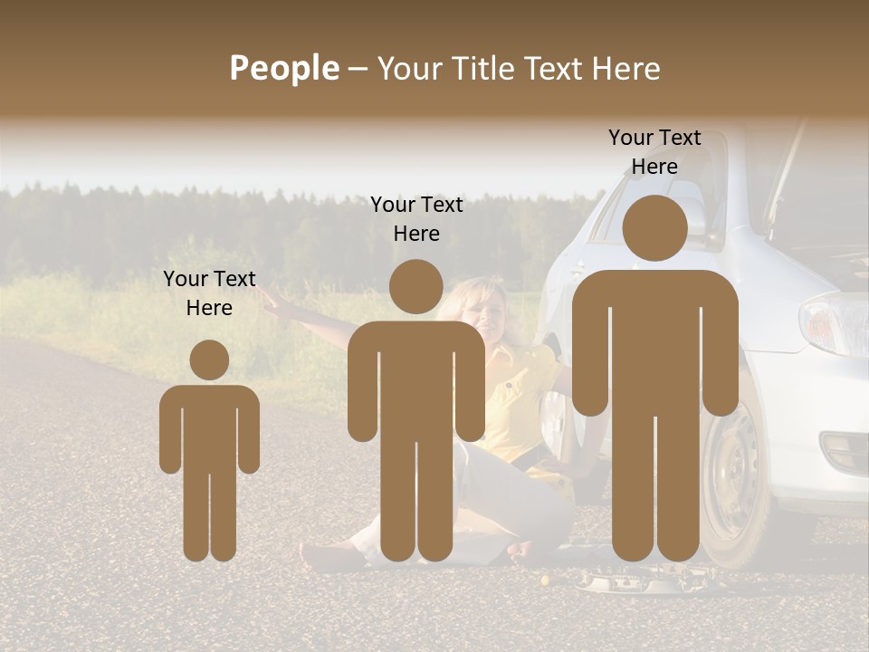 Photography Girl Car PowerPoint Template