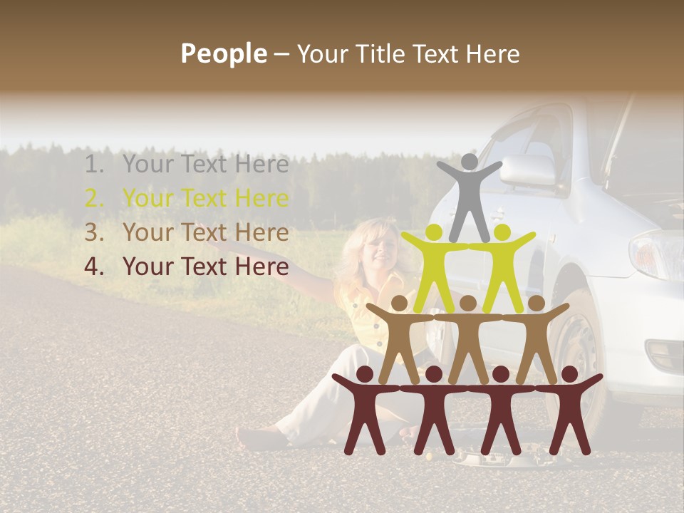 Photography Girl Car PowerPoint Template