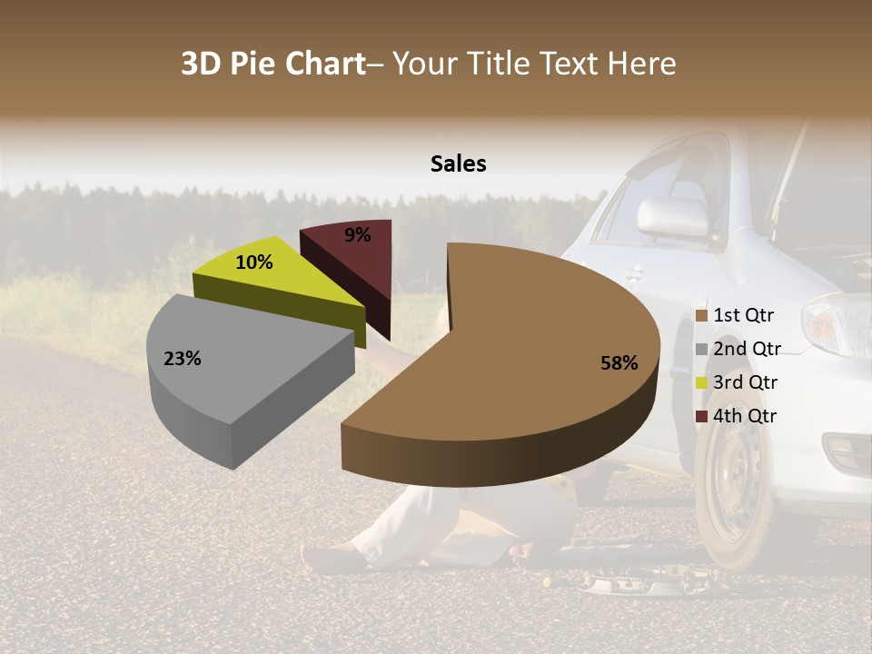 Photography Girl Car PowerPoint Template