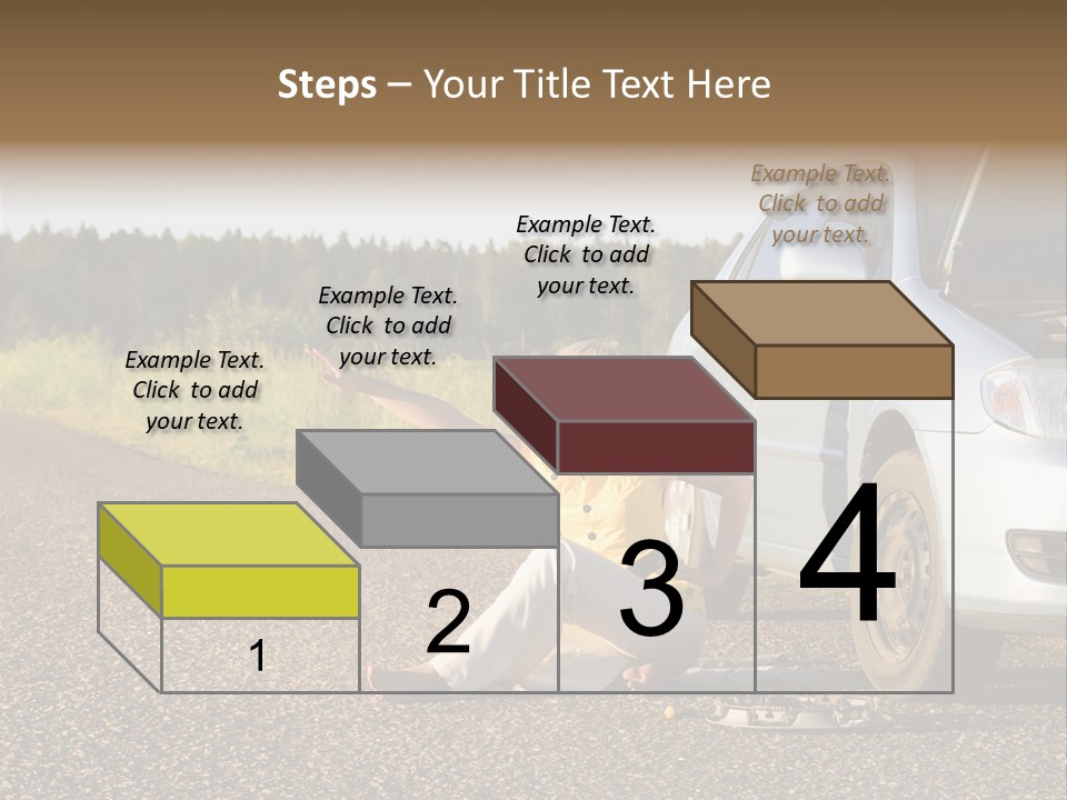 Photography Girl Car PowerPoint Template