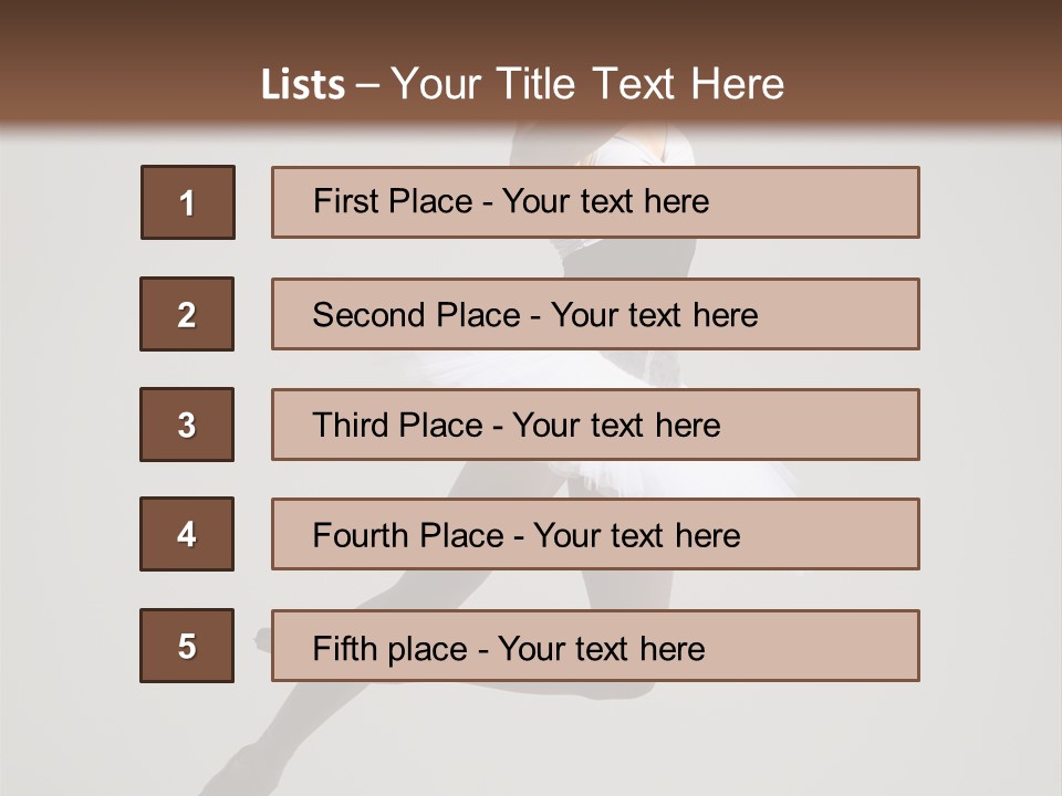 Sensuality Posing Tutu PowerPoint Template