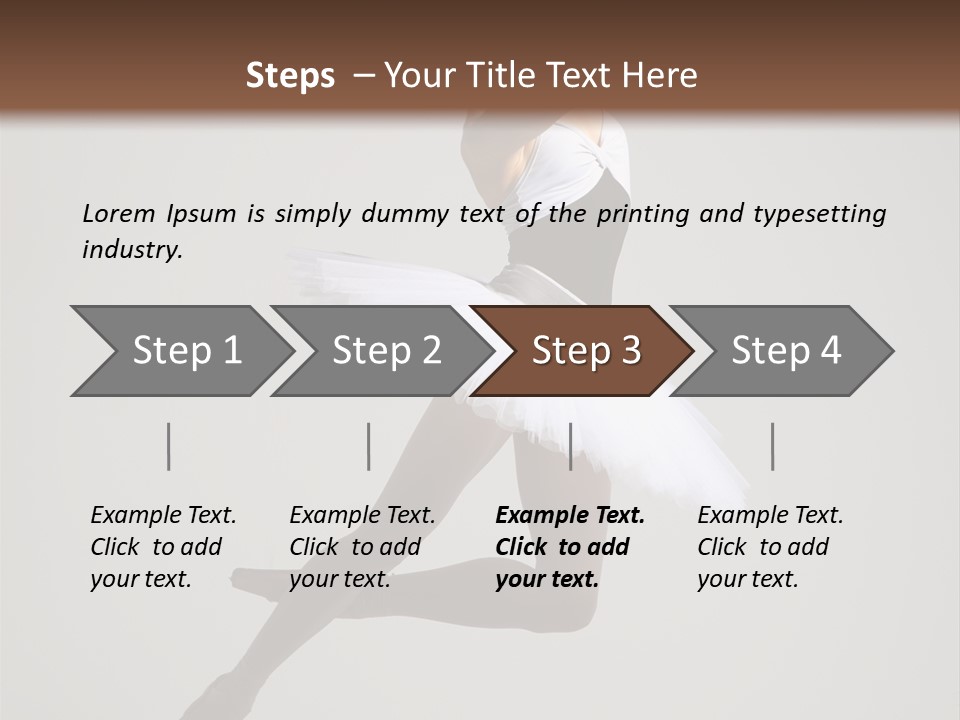 Sensuality Posing Tutu PowerPoint Template