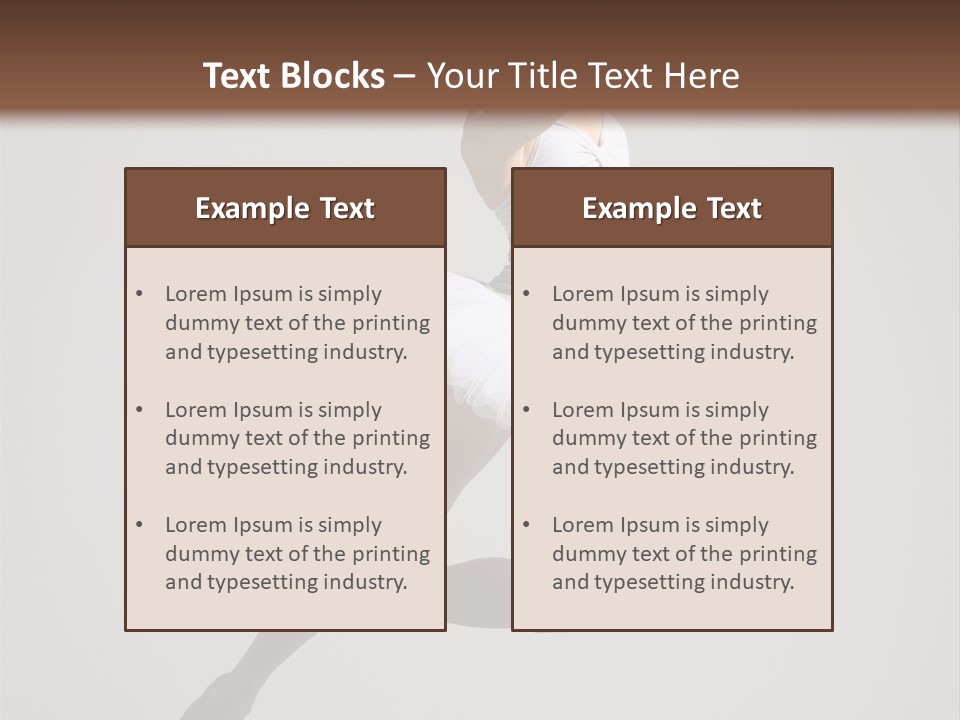 Sensuality Posing Tutu PowerPoint Template