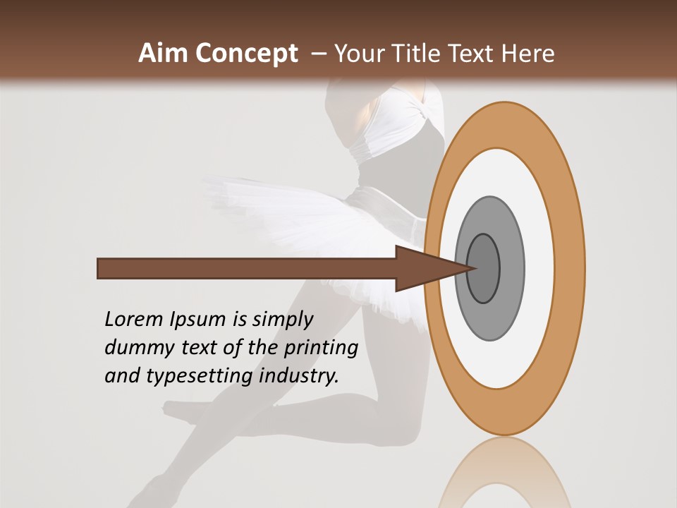 Sensuality Posing Tutu PowerPoint Template