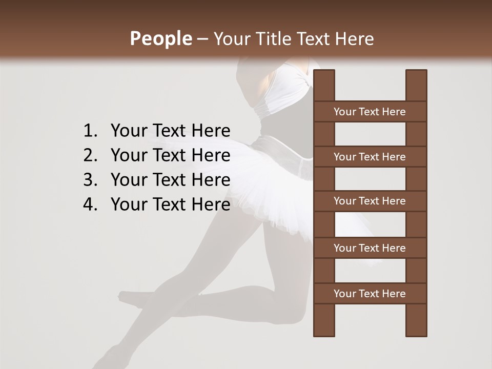 Sensuality Posing Tutu PowerPoint Template