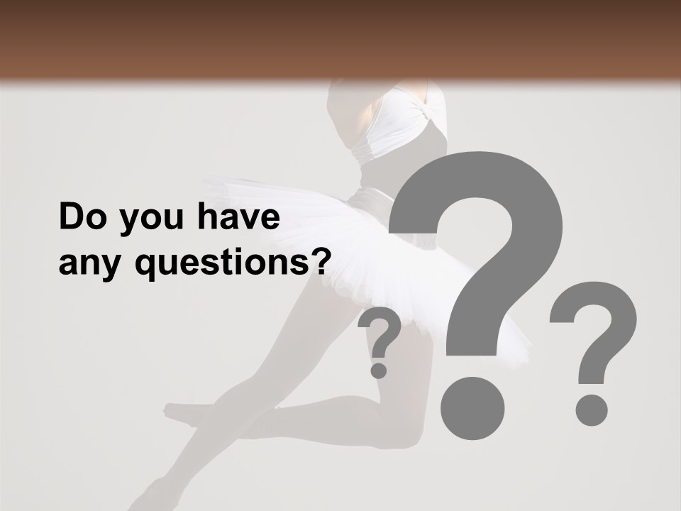 Sensuality Posing Tutu PowerPoint Template