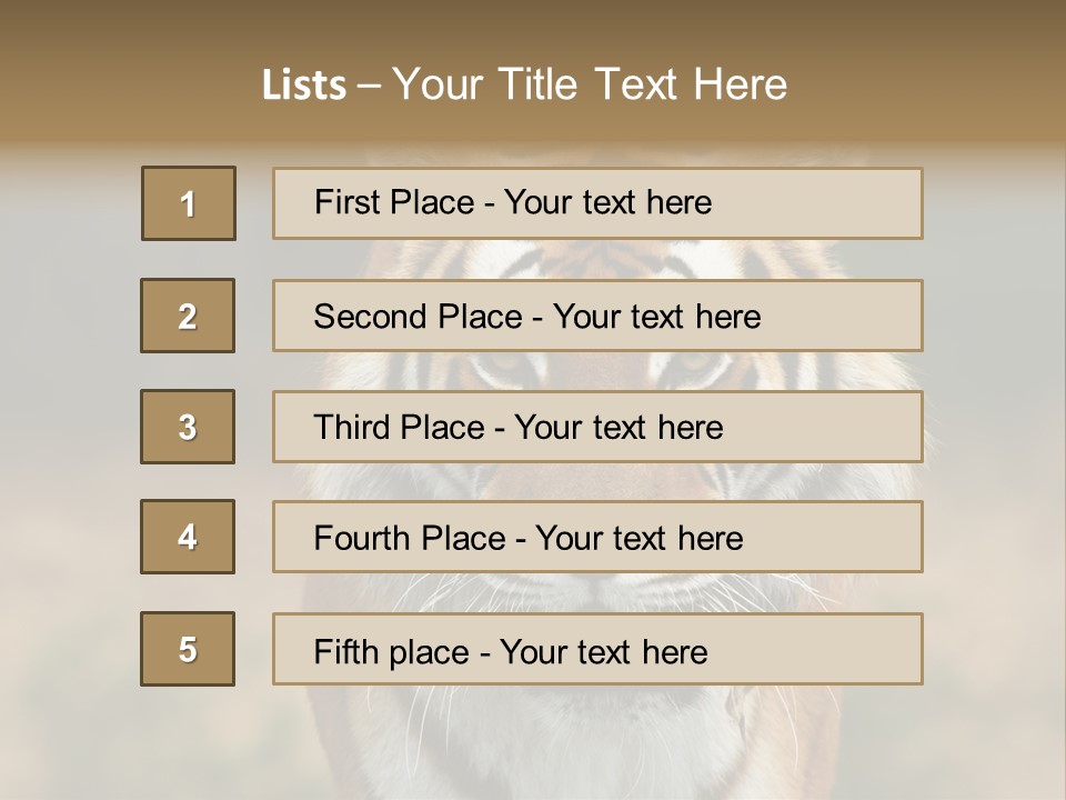 Siberian Tiger PowerPoint Template