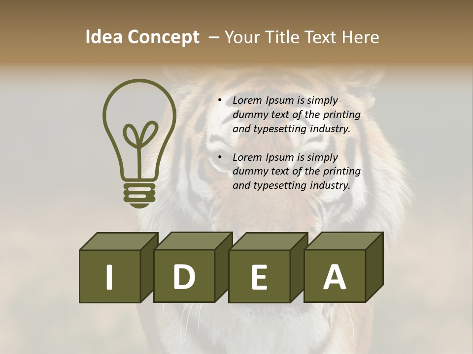 Siberian Tiger PowerPoint Template
