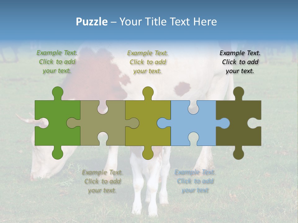 Cow And Calf PowerPoint Template