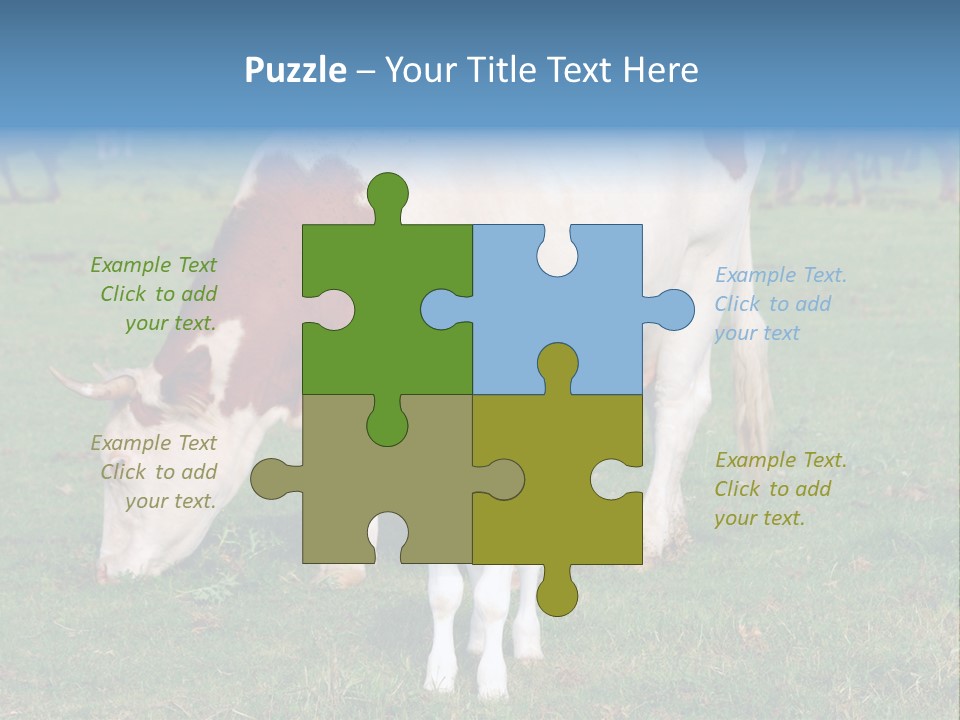 Cow And Calf PowerPoint Template