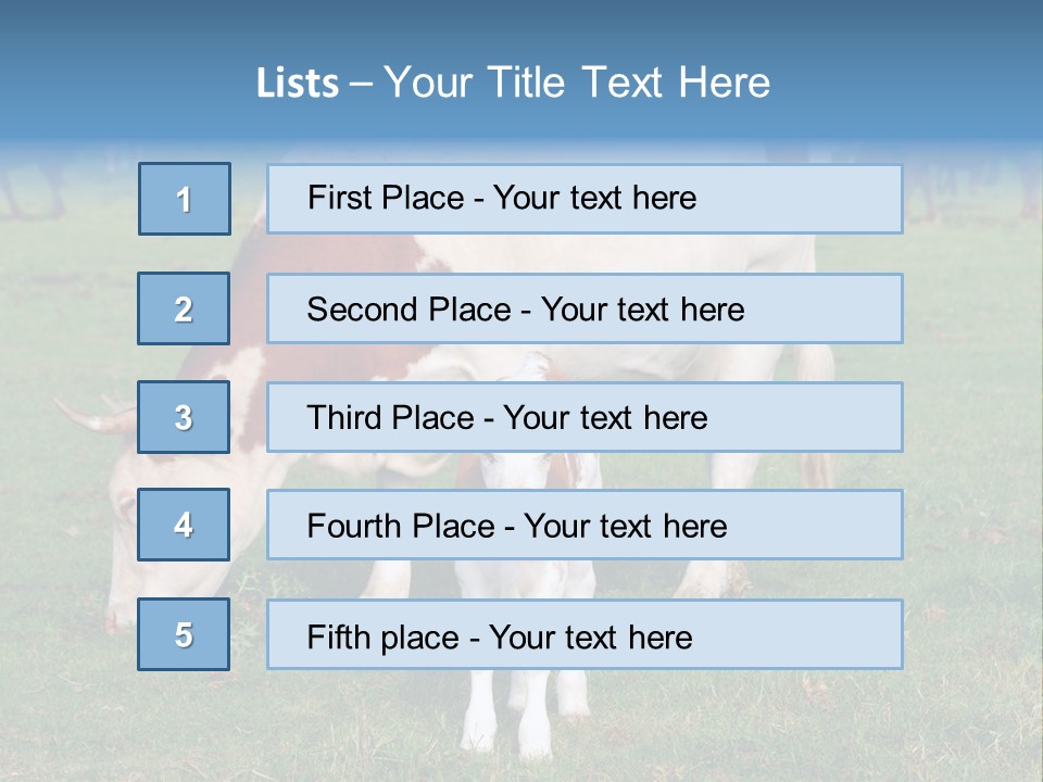 Cow And Calf PowerPoint Template