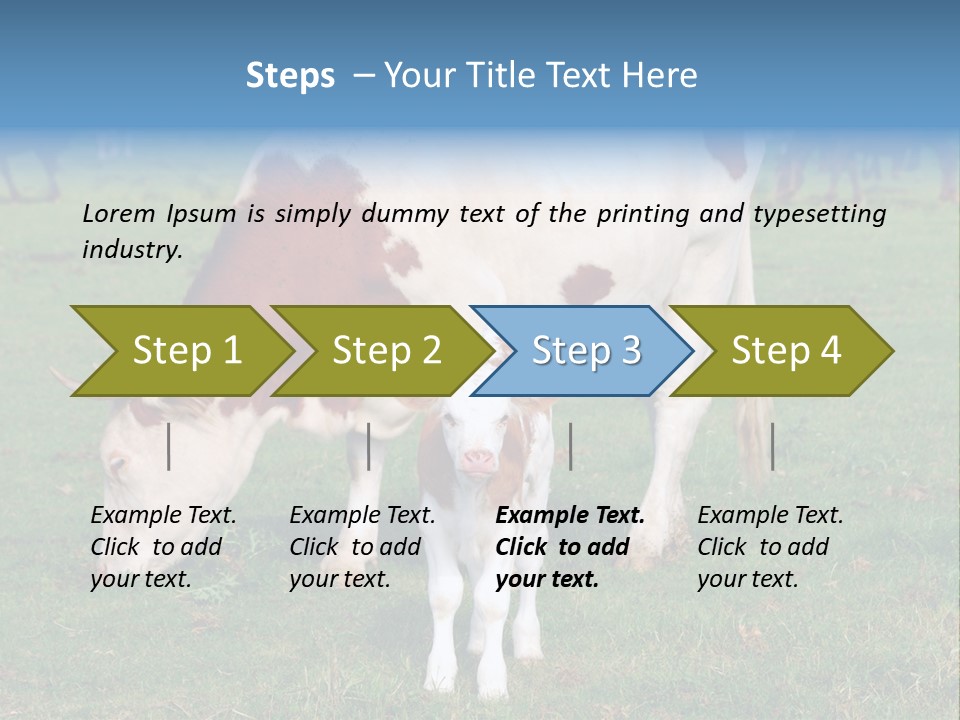 Cow And Calf PowerPoint Template