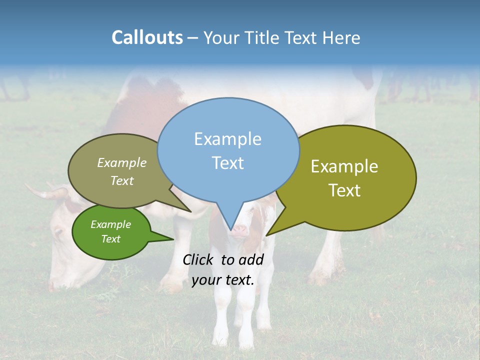 Cow And Calf PowerPoint Template