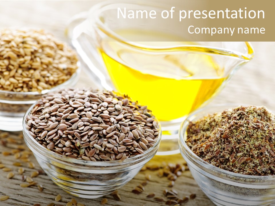 Flaxseed Oil PowerPoint Template