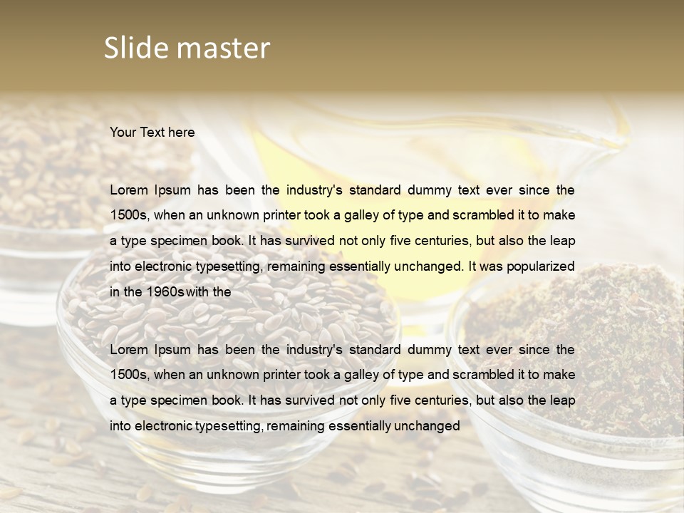 Flaxseed Oil PowerPoint Template