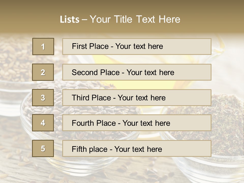 Flaxseed Oil PowerPoint Template