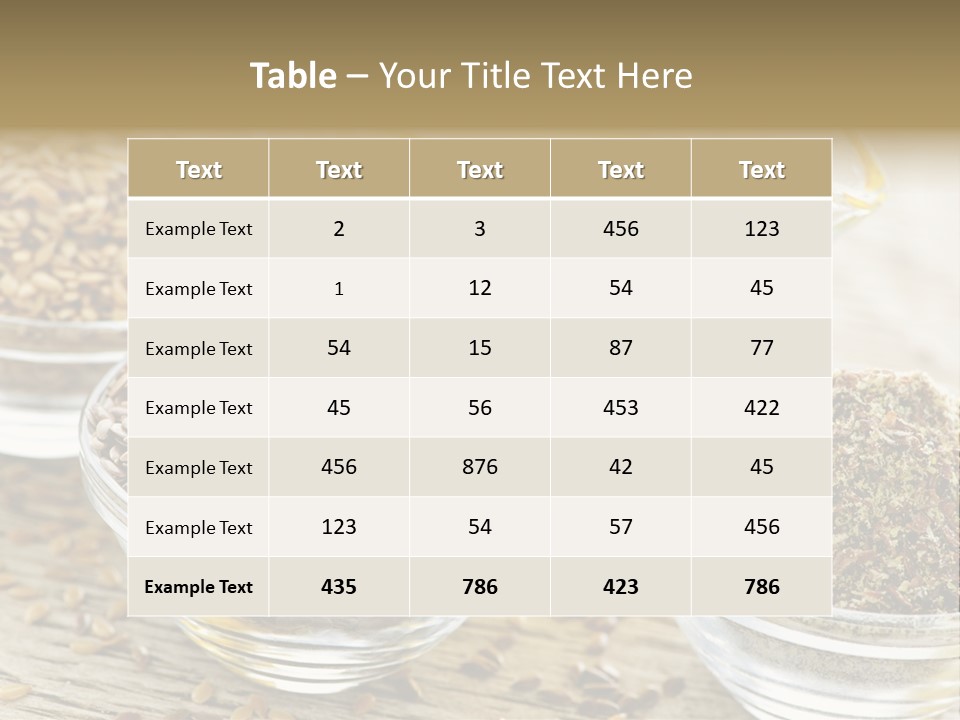 Flaxseed Oil PowerPoint Template