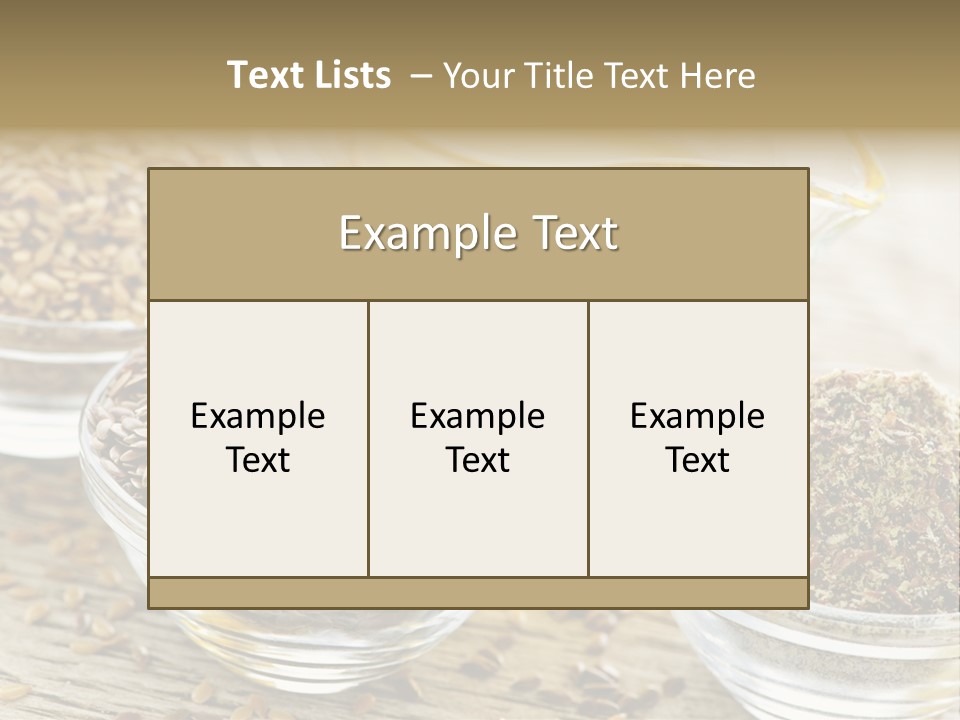 Flaxseed Oil PowerPoint Template