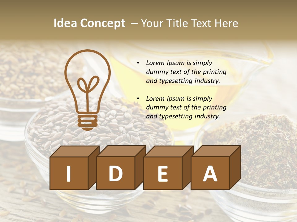 Flaxseed Oil PowerPoint Template