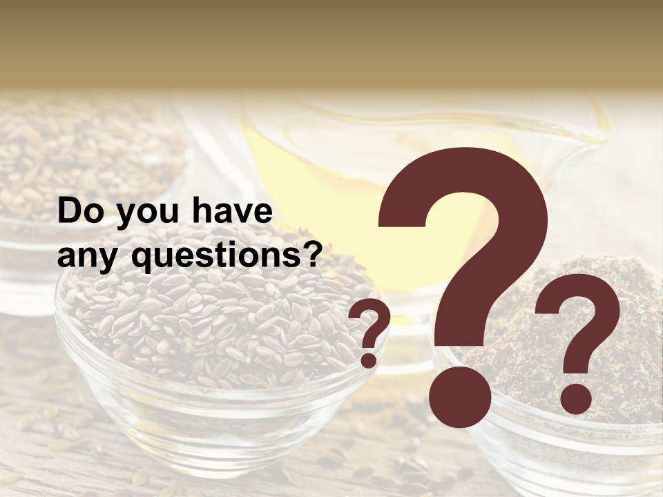 Flaxseed Oil PowerPoint Template