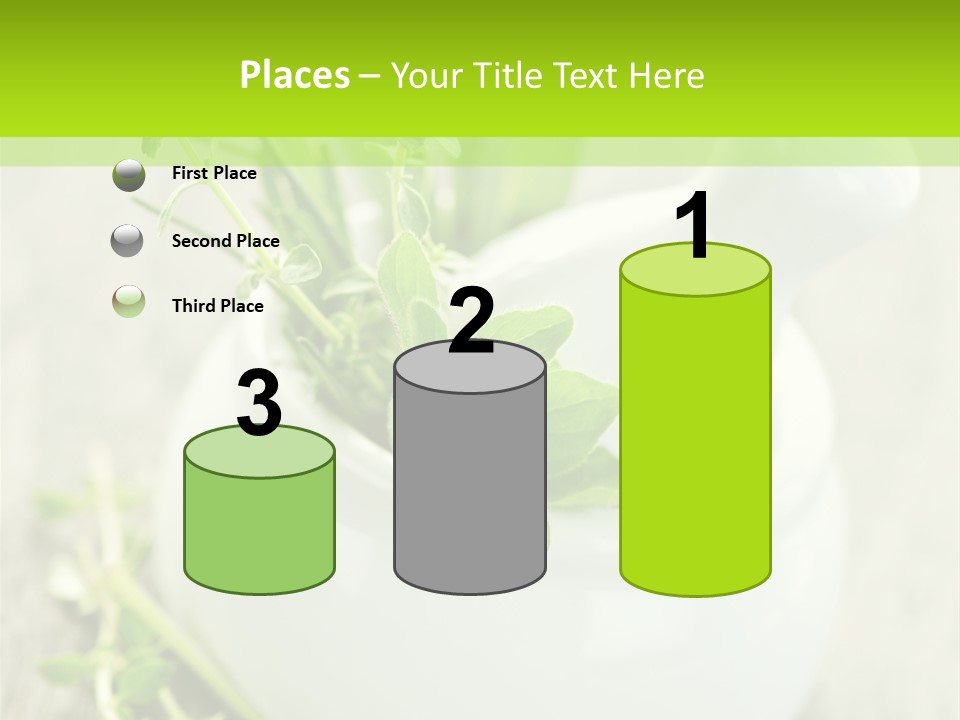 A Mortar With A Sprig Of Herbs In It PowerPoint Template