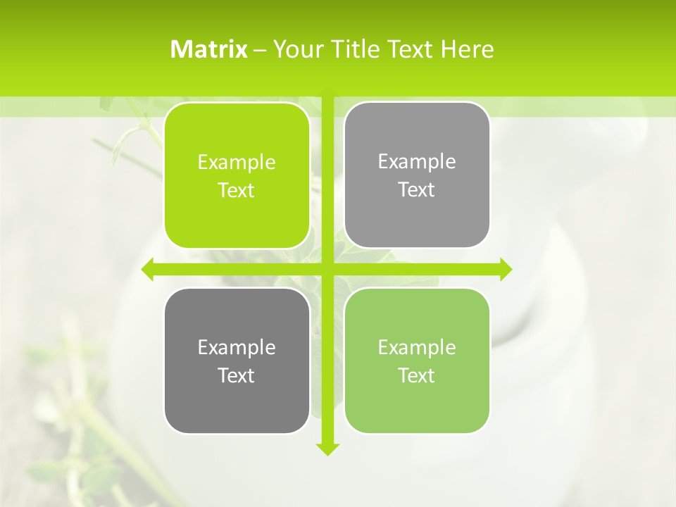 A Mortar With A Sprig Of Herbs In It PowerPoint Template