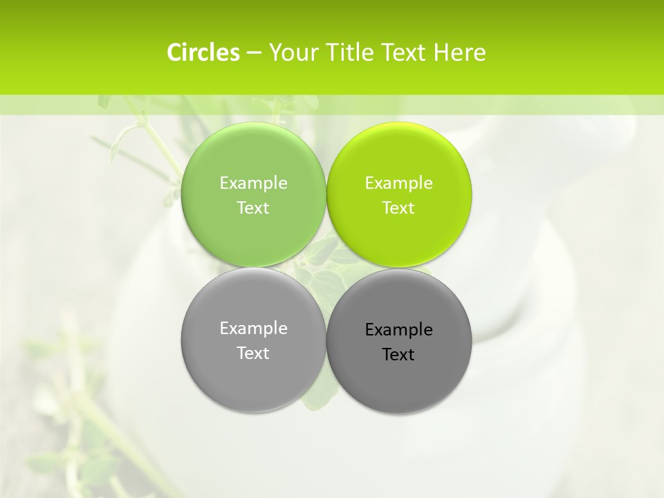 A Mortar With A Sprig Of Herbs In It PowerPoint Template