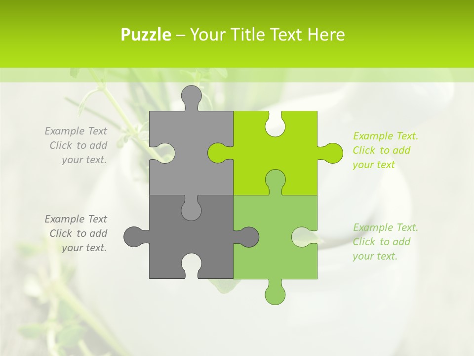 A Mortar With A Sprig Of Herbs In It PowerPoint Template